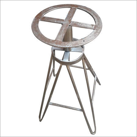 Silver Wrought Iron Revolving Stool