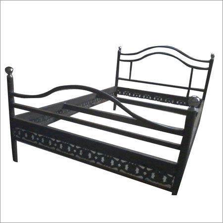 Silver Wrought Iron Bed