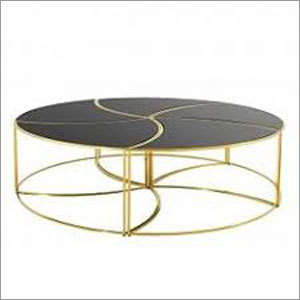 Silver Wrought Iron Coffee Table