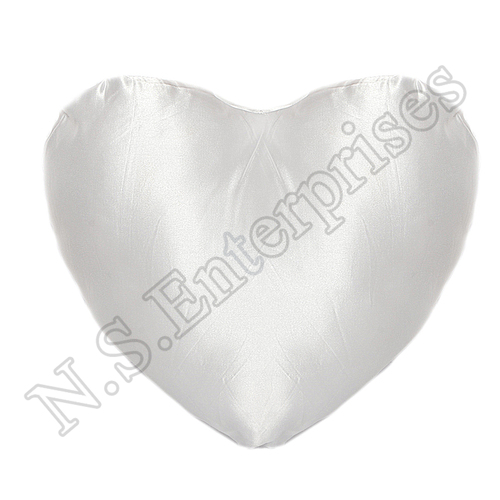 12x12 Heart White Sublimation Pillow - Satin Cover, Sublimation Ink & Paper Compatible, Classy Heart-Shaped Design
