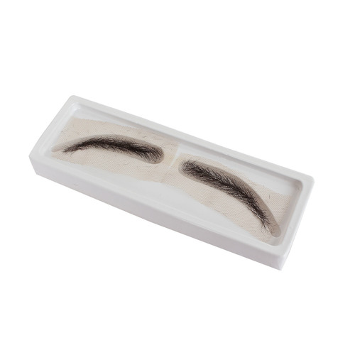 Eyebrows - Human Hair 5cm Black, 0.1cm Thick | Natural Look, Easy Application, Durable, Lightweight, Reusable