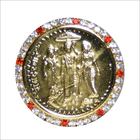 Gold Plated Ram Sita Coin