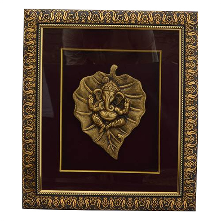 God Ganesh Golden Photo Frame