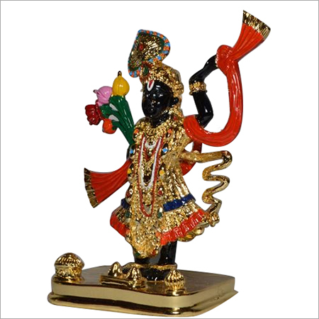 Gold Plated Banke Bihari Statue