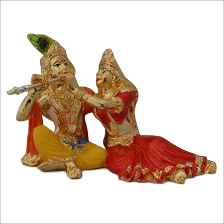 Gold Plated Radha Krishna Statue