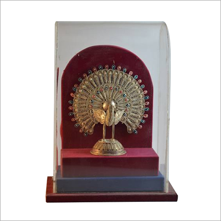 Gold Plated Peacock Statues