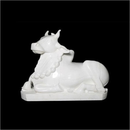 White Marble Nandi Statues