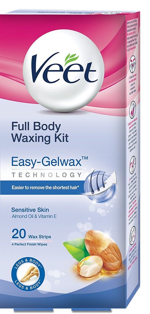 Veet Full Body Waxing Kit for Sensitive Skin - 20 Strips