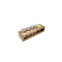 Fancy Wooden Shot Glass Tray