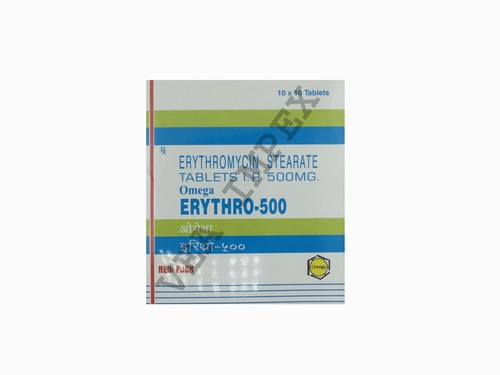 Erythro 500Mg(Erythromycin Stearate Tablets) General Medicines