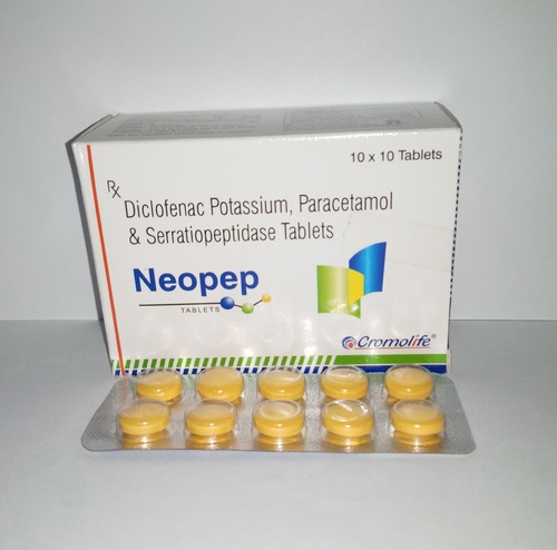 Diclofenac Potassium,Paracetamol & Serratiopeptidase  Tablets