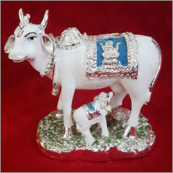 Gold/Silver/White Cow Statue