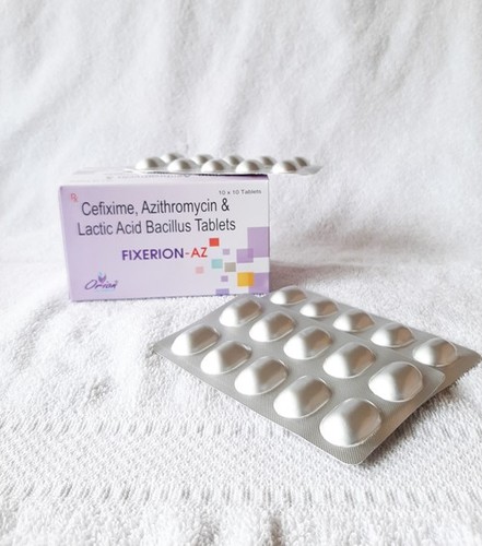 Cefixime, Azithromycin And Lactobacillus Sporogenes Tablets
