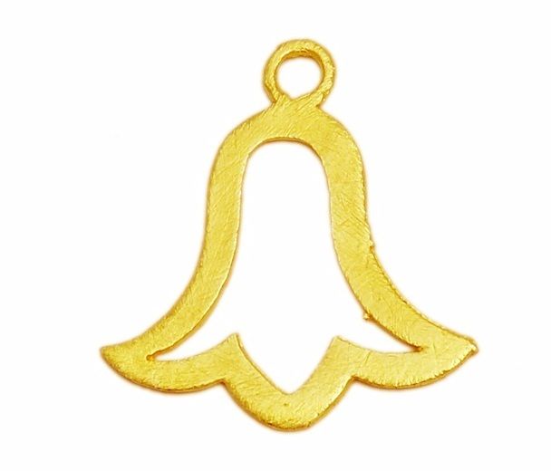 Brushed Gold Plated Jewelry Charms and Findings