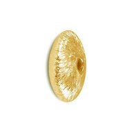 Brushed Gold Plated Rondelle Shape Bead - Gold Bead For Jewelry Making - Jewelry Findings Bead