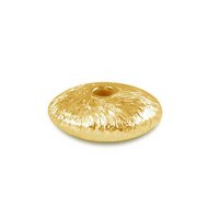 Brushed Gold Plated Rondelle Shape Bead - Gold Bead For Jewelry Making - Jewelry Findings Bead