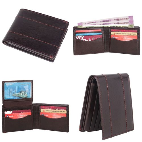 Multi Crunch Designer Genuine Leather Bifold Wallet With Trendy Rfid Blocking