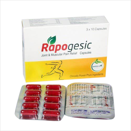 Rapogesic Joint & Muscular Pain Relief Capsules - 3x10 Cap Volume , Ideal for Joint Pain Relief in a Convenient Capsule Form