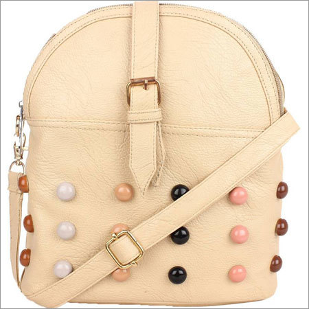 Beige Ladies Modern Sling Bag