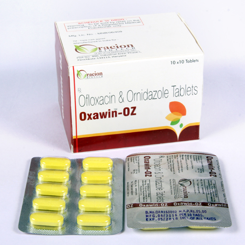 Ofloxacin 200mg   Ornidazole 500mg