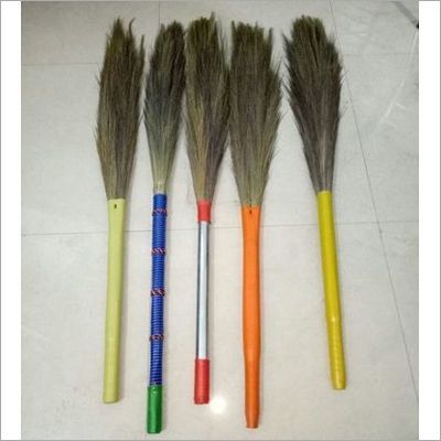 Floor Broom - Grass Material, Easy to Use , 4-6 Year Shelf Life for Home Cleaning Efficiency