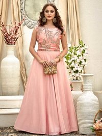 Indian Pink Silk Gown