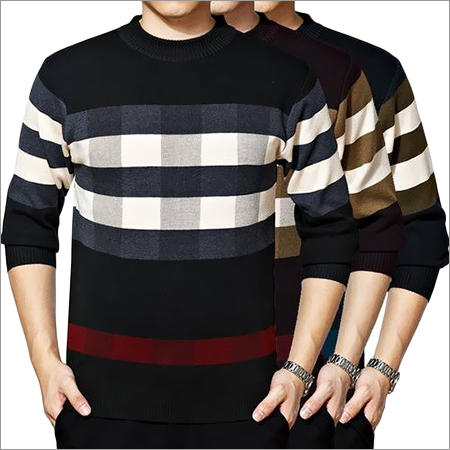 Men Striped Sweatshirt By H. R. BUDHRAJA KNITWEAR