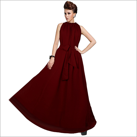 Ladies Dyna Maroon Gown
