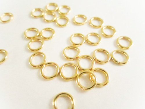 Bulk 50pc High Quality Gold plating Color Keep Long Time Metal Open Jump Rings Jewelry Findings