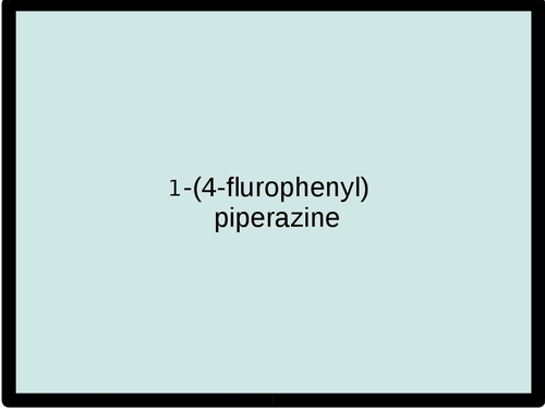 1-(4-flurophenyl)  piperazine