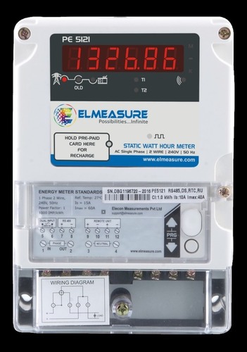 1 phase postpaid energy meter with RS 485 ( whole current operated)