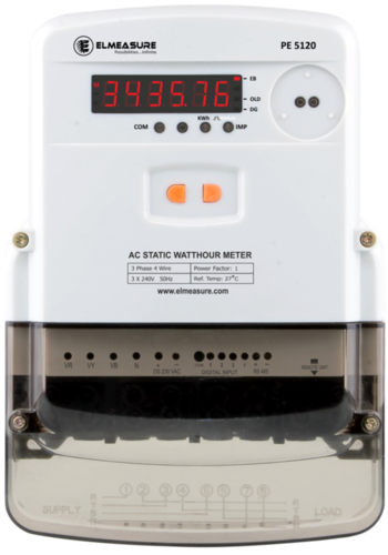 3 phase Prepaid energy meter (CT Operated) with RS 485