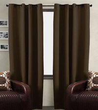Kurtains2fly Blackout Curtain- 2-panel Brown Color 4.5 X 9 Ft (brown, 4 X 6)