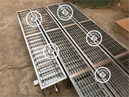 Silver Stainless Steel Heavy Duty Drain Gratings