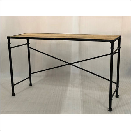 IRON & WOODEN CONSOLE TABLE