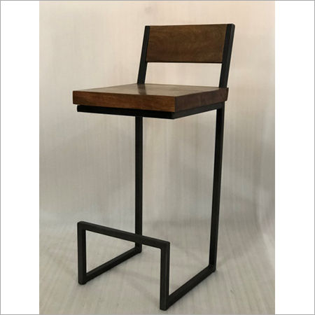 IRON & WOODEN BAR STOOL