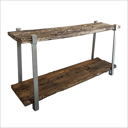 RAILWAY WOOD TOP WITH IRON LEG TV CONSOLE
