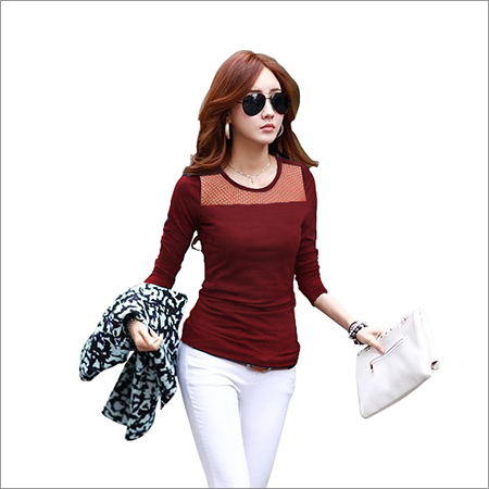 Ladies Plain Maroon Top