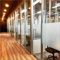 Silver Modular Aluminum Glass Partition