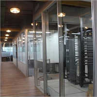Framed Office Glass Partitions - Toughened Glass 6-10mm, Silver Color | High Acoustic Performance, High Strength, Interchangeable Modules