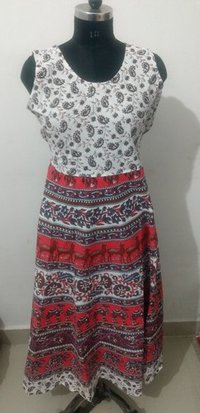 Cotton Short Jaipuri Midi Dress