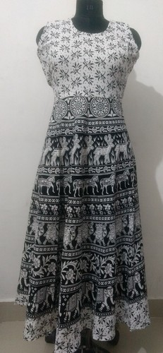Cotton Printed Short Jaipuri Dress