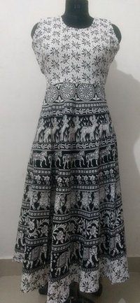 Cotton Printed Short Jaipuri Dress