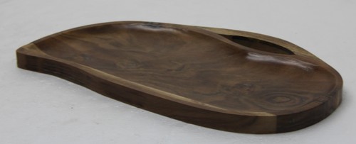Platter - Acacia Wood, Natural Finish Enamel | Elegant Design for Serving and Display