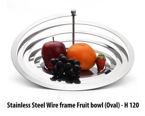 Ss Wire Frame Fruit Bowl (Oval)
