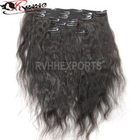Natural 9a Piece Remy Human Hair Clip On Extensions