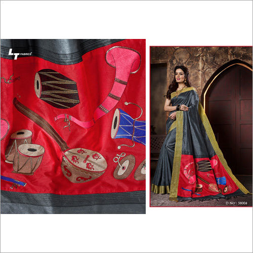 Ladies Raw Silk Fancy Saree