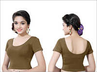 Ladies Khaki Readymade Blouse