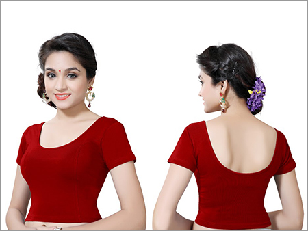 Ladies Maroon Readymade Blouse