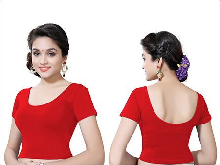 Ladies Red Readymade Blouse